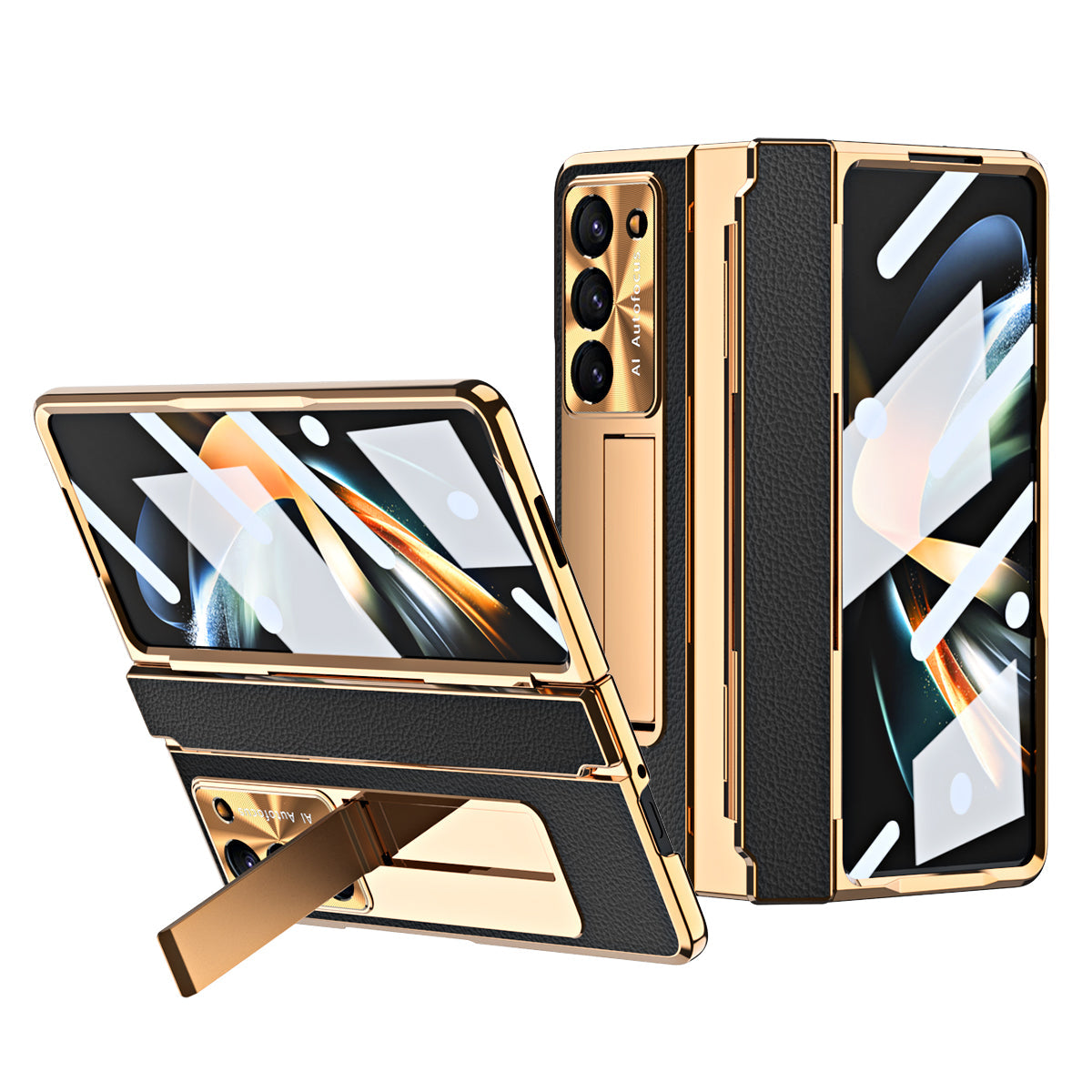 Goodie Oasis Luxe lederen magnetisch telefoonhoesje voor Samsung Galaxy Z Fold 3/4/5/6